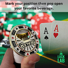 Luck Lab gold-plated poker buttons with durable finish