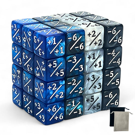 Luck Lab MTG life counter dice in blue pearl for quick life tracking.