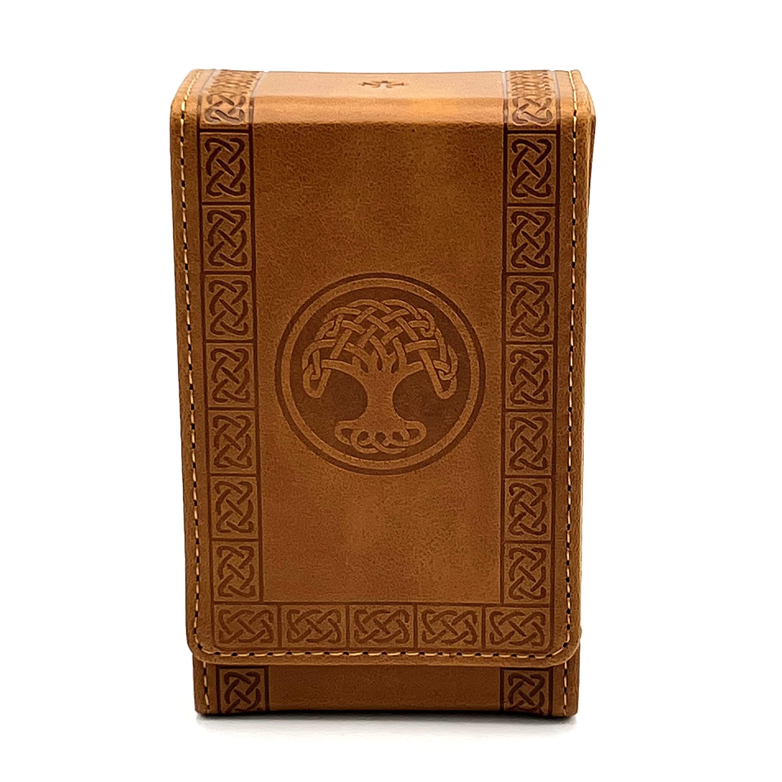 Luck Lab tree of life ornament back view emphasizes design around case.