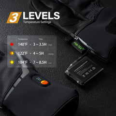 Luckcolor heated gloves powered by two compact batteries
