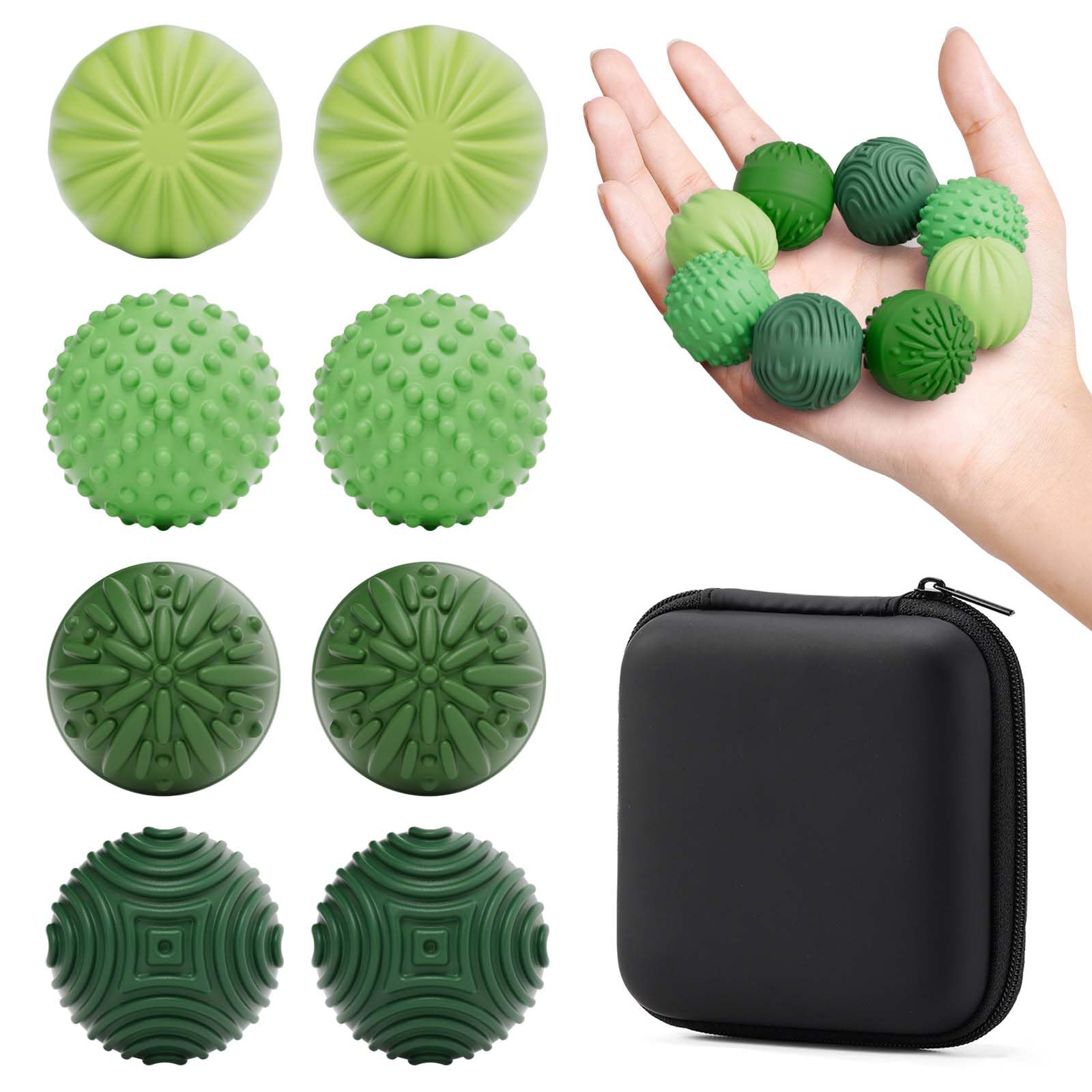 Luckdoor silicone magnetic ball with textured surface in vibrant colors to improve focus.