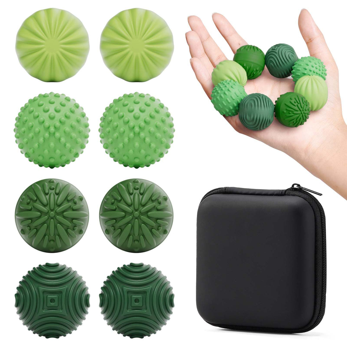 Luckdoor silicone magnetic ball with textured surface in vibrant colors to improve focus.
