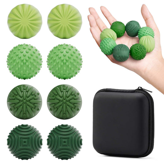 Luckdoor silicone magnetic ball with textured surface in vibrant colors to improve focus.