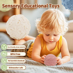 LUCKFUTURE sensory-balls provide tactile exploration and hand-eye coordination.