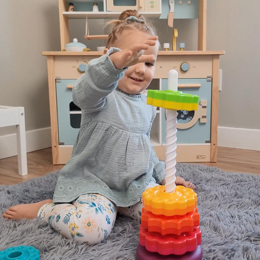 LUCKFUTURE rainbow discs encourage color recognition during play