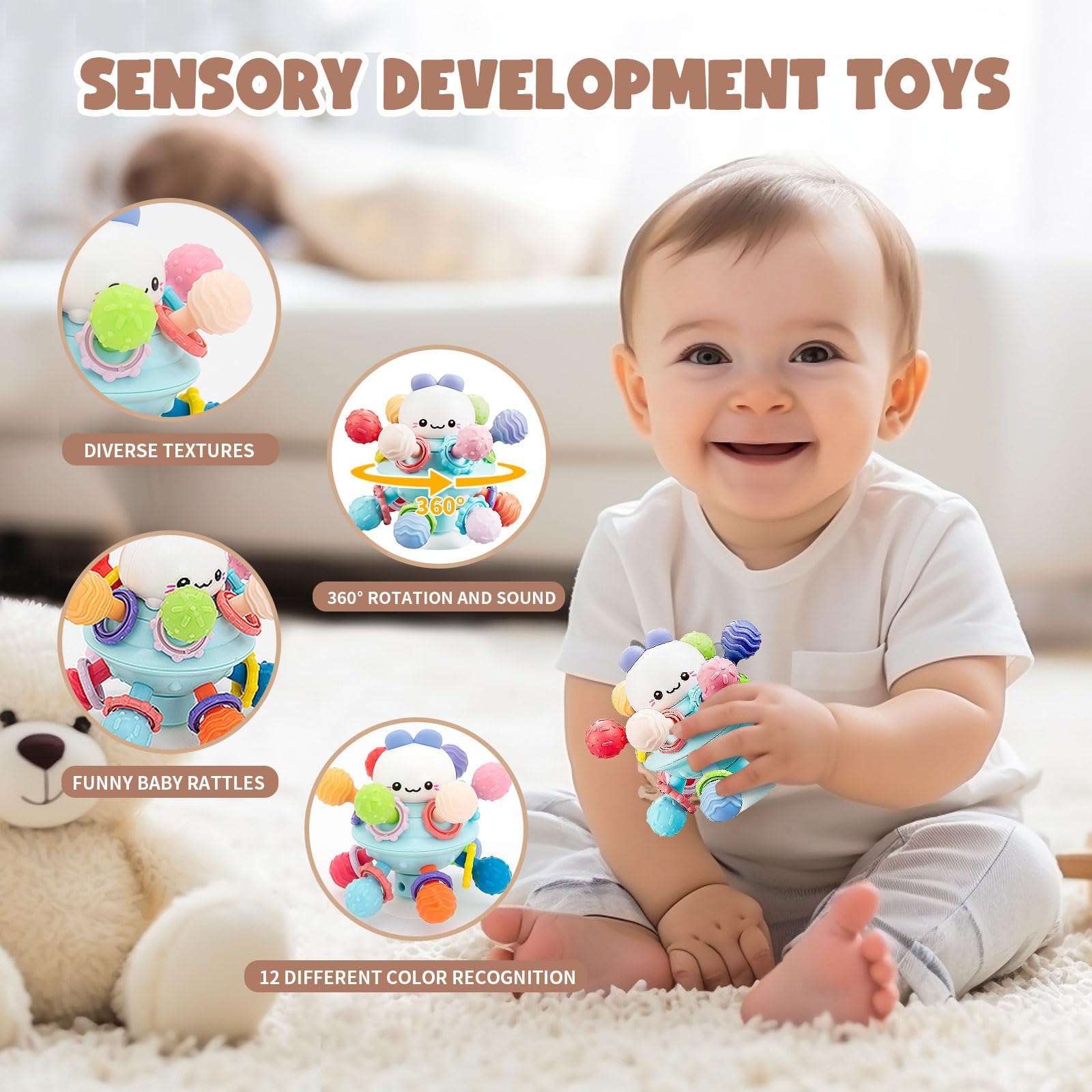 LUCKFUTURE wooden sorting toys to boost early problem solving and spatial awareness