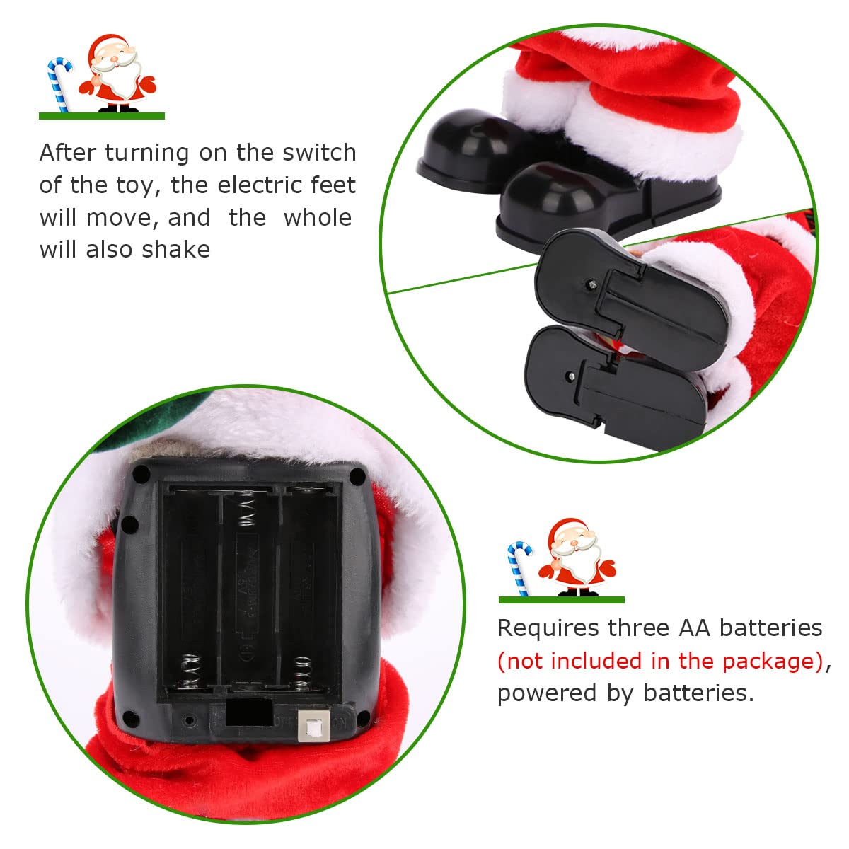 Luckit electric Santa with lantern light creates warm room ambience.