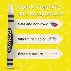 Lucky Art Crayonology white crayons offering smooth coloring for detailed artwork.