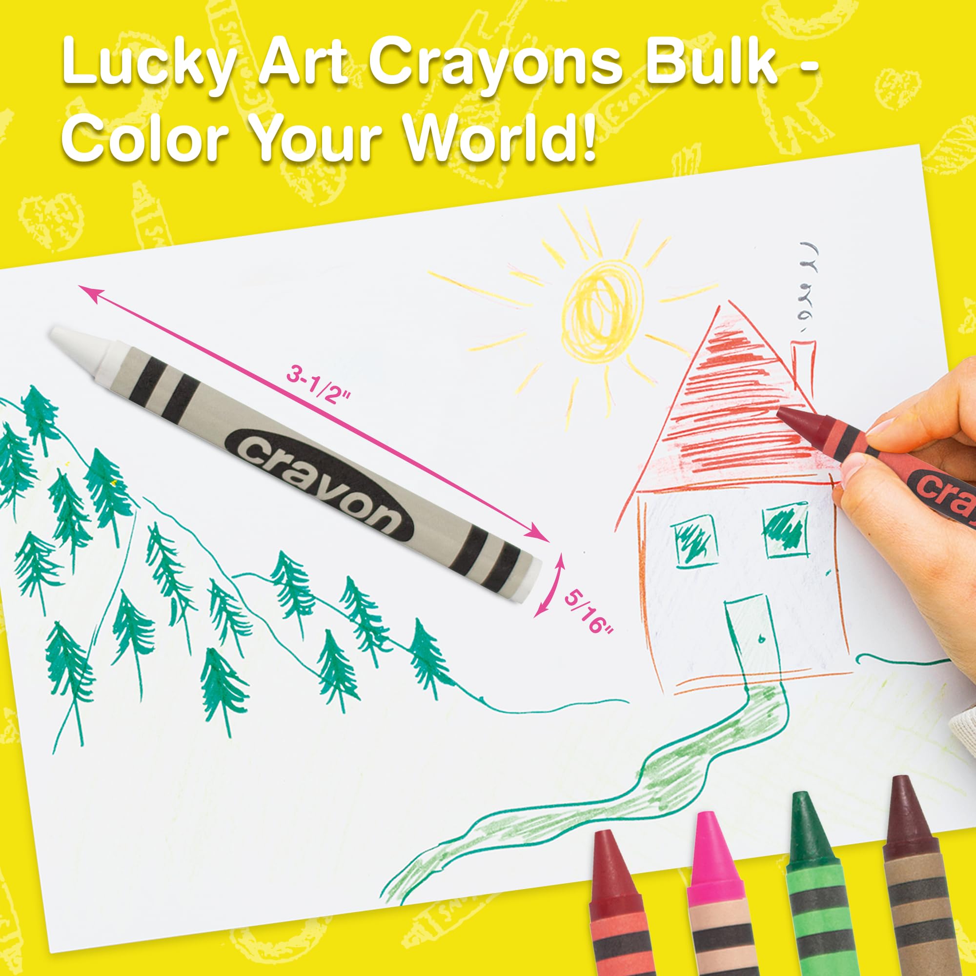 Lucky Art Crayonology white crayons close-up showing smooth coloring texture.