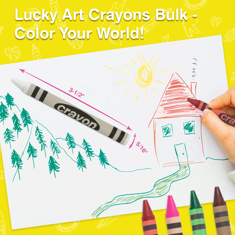 Lucky Art Crayonology white crayons close-up showing smooth coloring texture.