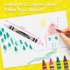 Lucky Art Crayonology white crayons close-up showing smooth coloring texture.