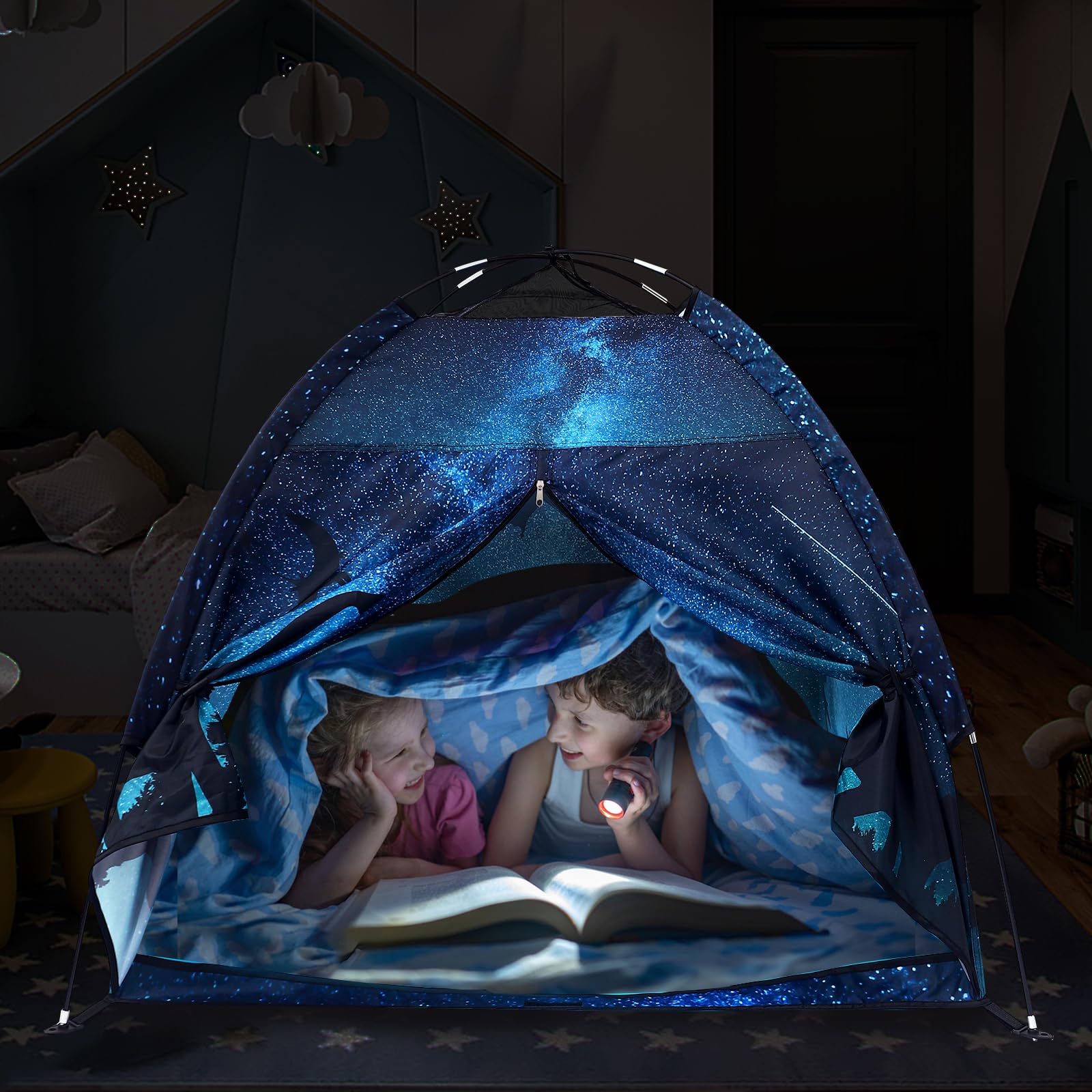Lucky Castle indoor-outdoor play tent suitable for bedrooms, yards, and parks