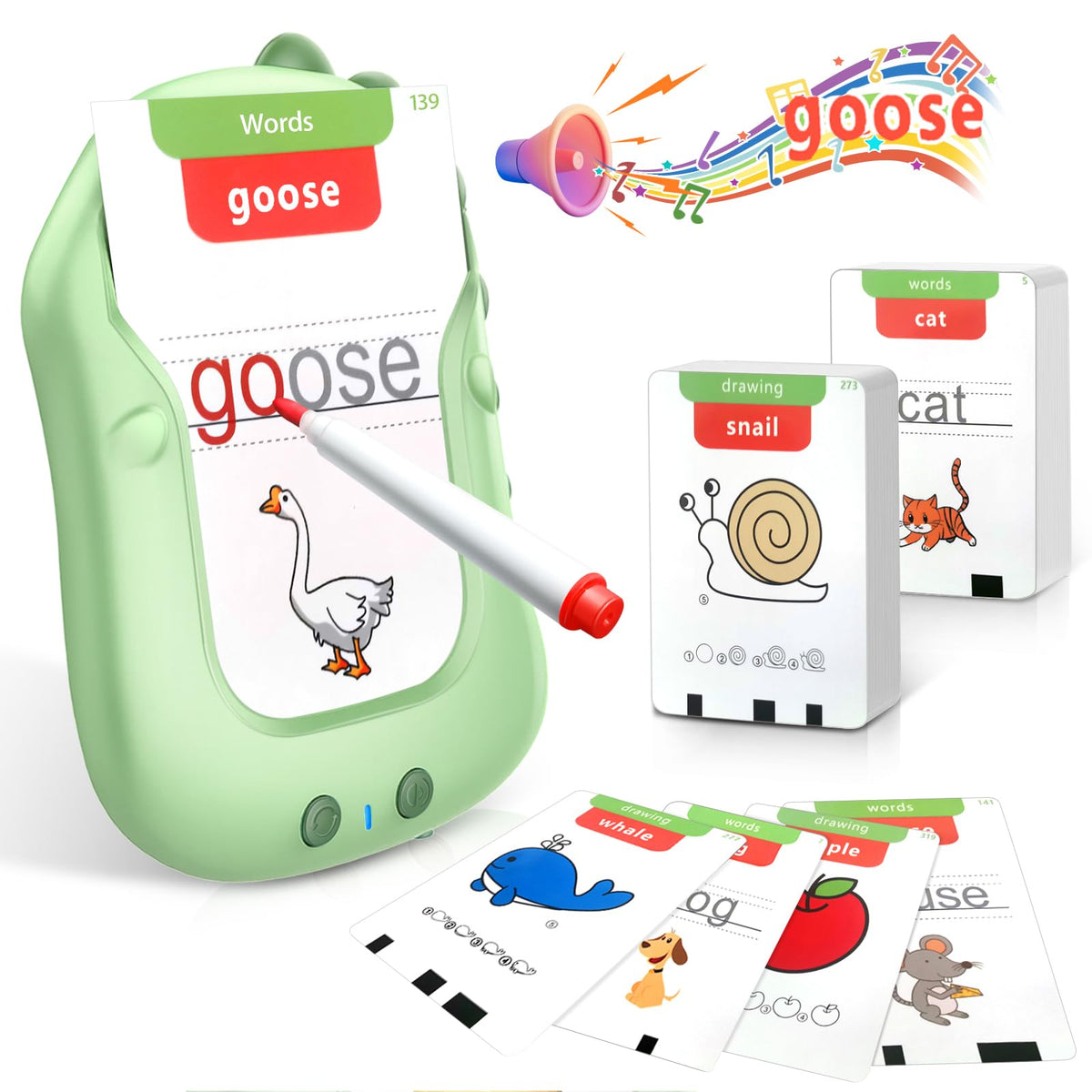 Lucky Cup 168 double sided cards for interactive phonics and sight word practice