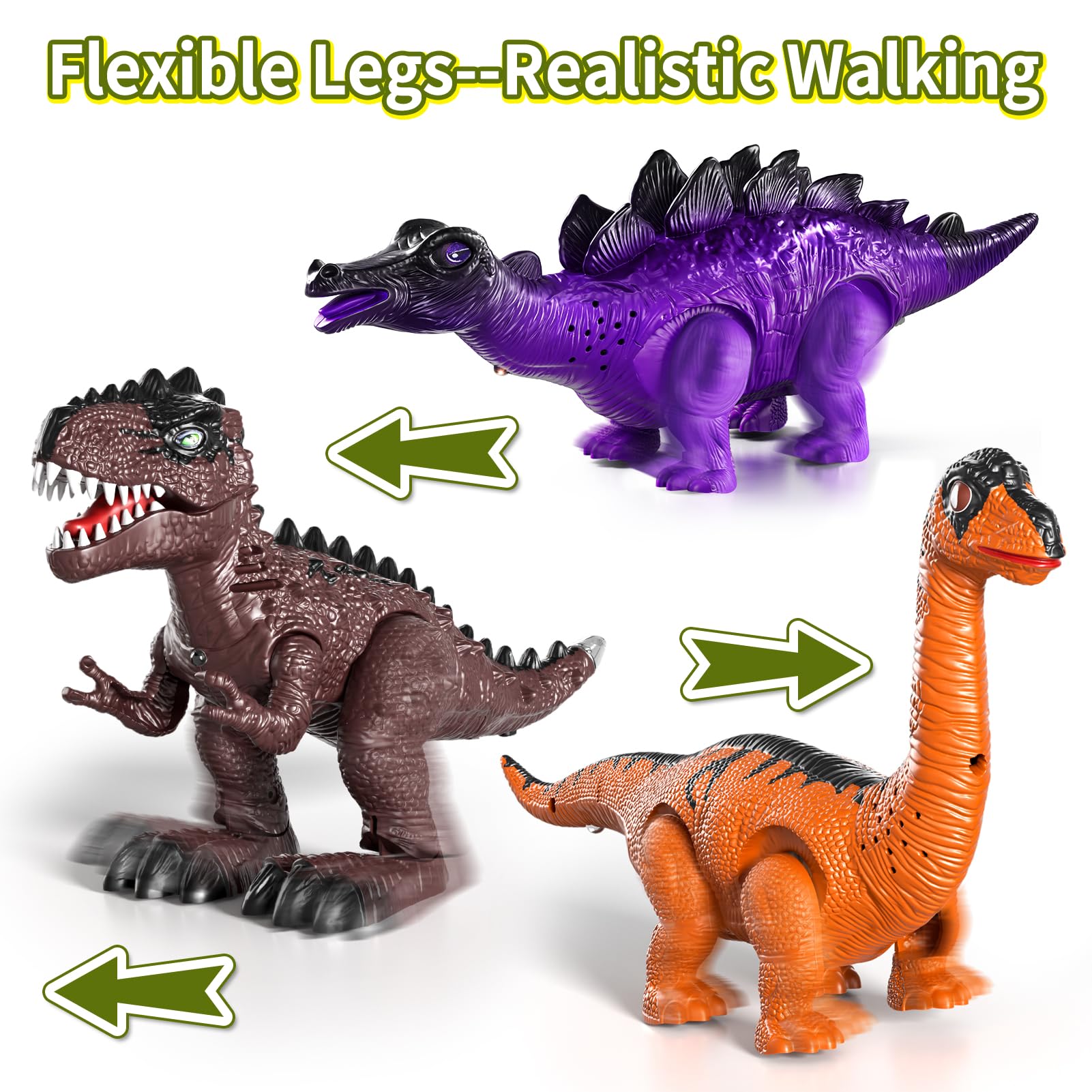 Lucky Doug LED lights enhance dramatic dinosaur scenes