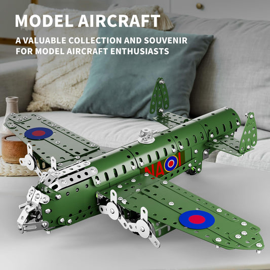 Lucky Doug metal army-green airplane body for durable, long-lasting display