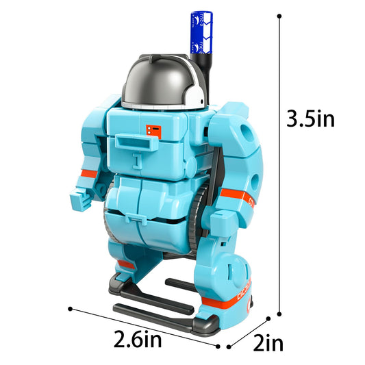 Lucky Doug solar-powered space robot kit in outdoor play.