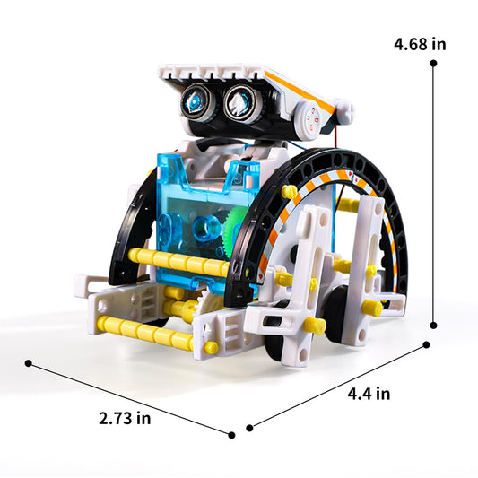 Lucky Doug sun-powered robot assembly guides kids through build