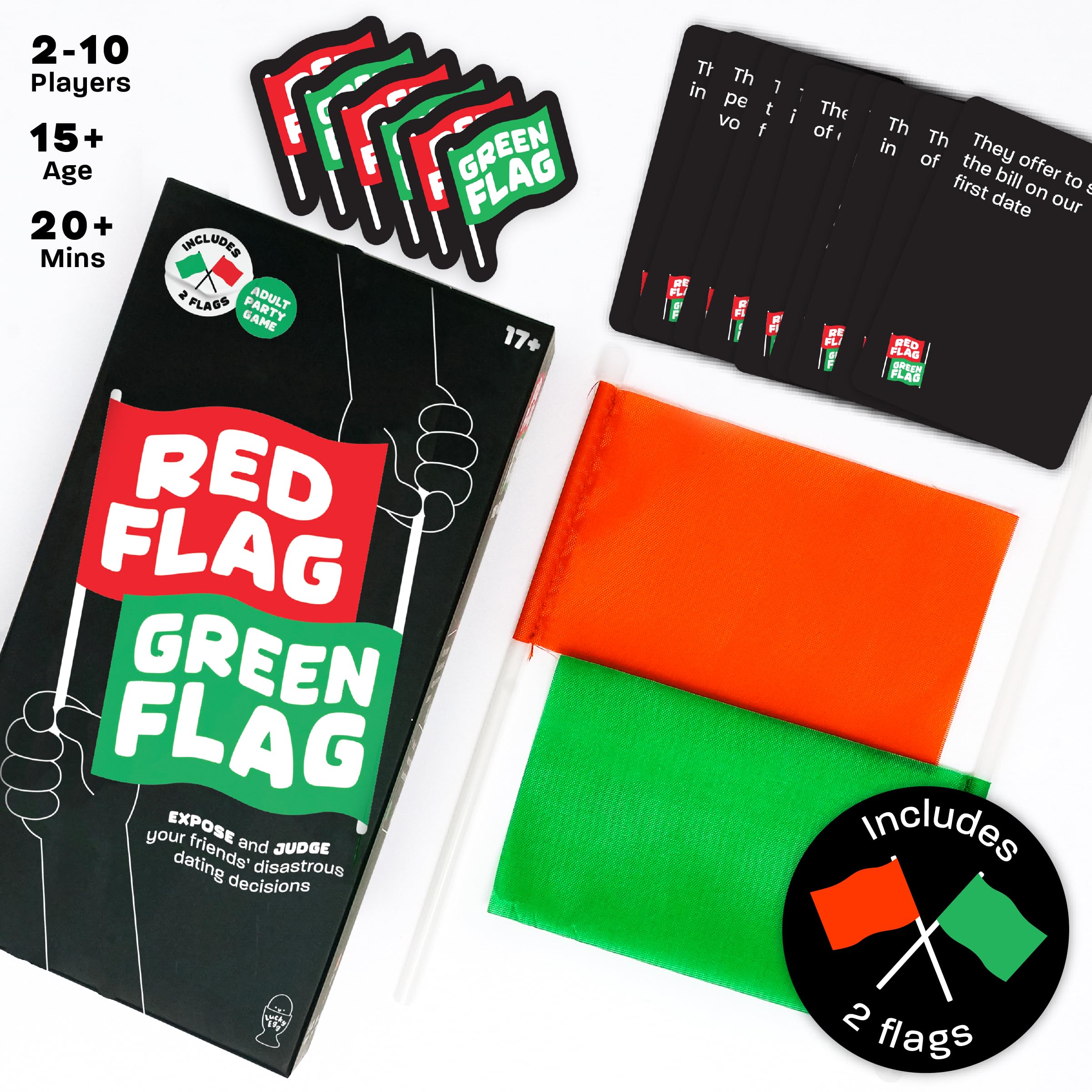 Lucky Egg 230 scenario cards spark entertaining dating debates at gatherings.