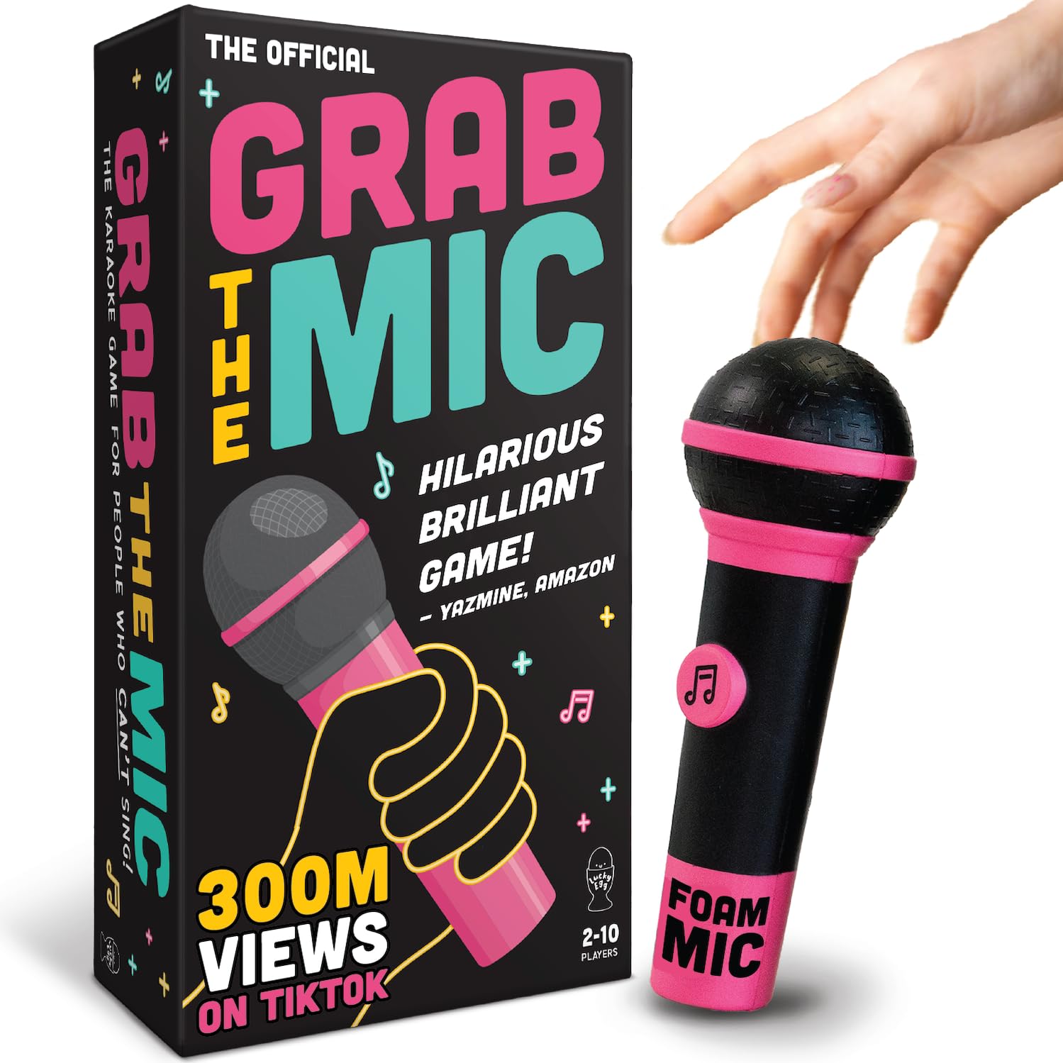 Lucky Egg Grab The Mic foam microphone ready for lively family karaoke moments