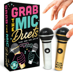 Lucky Egg Grab The Mic Duets box front, ideal for family game night.