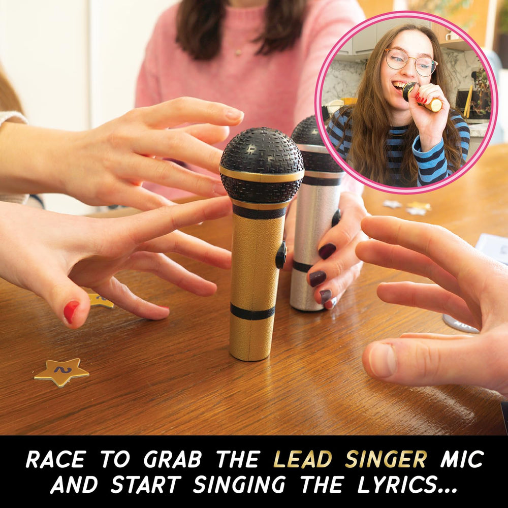 Lucky Egg Grab The Mic Duets lyric sheets in play, sparking sing-alongs.