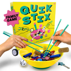 Lucky Egg Quik Stix bowl with objects for fast family play