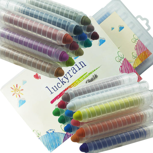 Luckyrain dustless chalk holder keeps hands clean during writing.