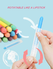 Luckyrain washable chalk cleans easily from clothes and surfaces.