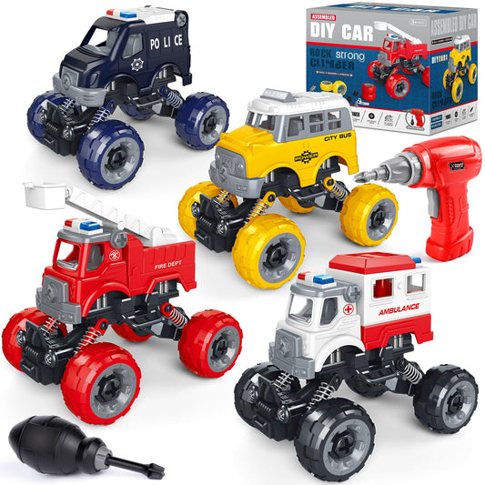 LUDILO city vehicles set assembly shows kids building with hands-on learning and imagination.