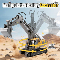LUDILO excavator digger with metal shovel detail for hands-on construction