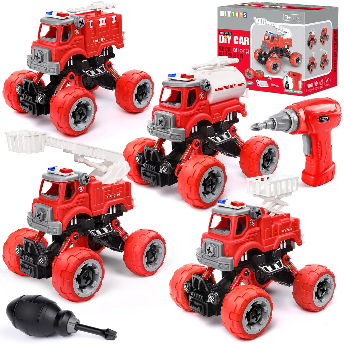 LUDILO fire truck take-apart kit boosts hands-on learning and problem solving.