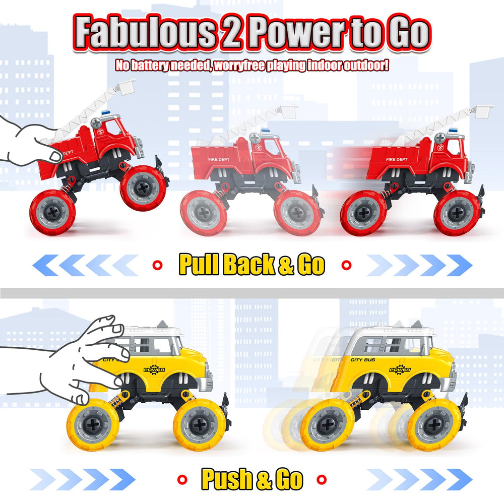 LUDILO police car DIY toy promotes creative storytelling and role-play.