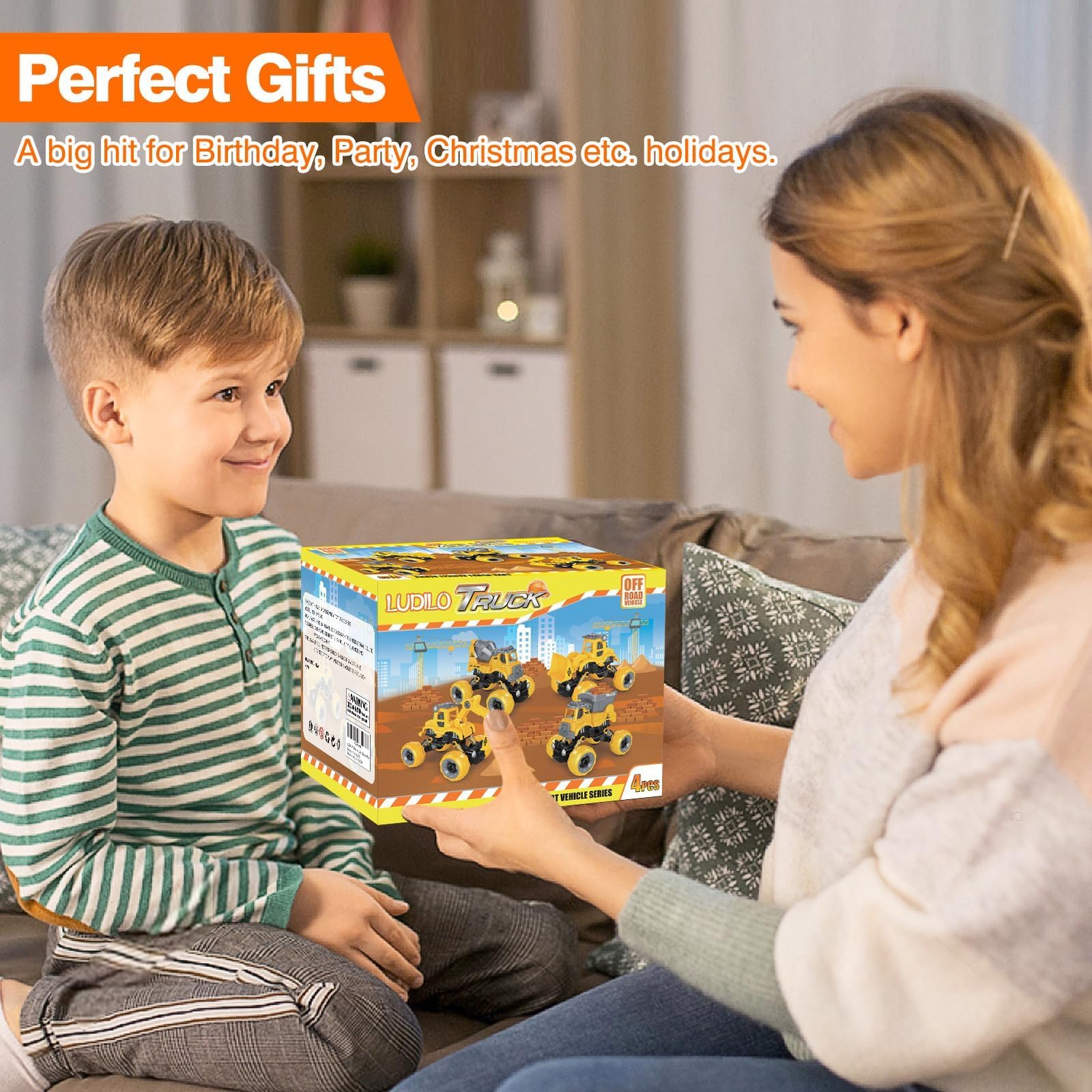 LUDILO pull-back truck toy offers fast, friction-powered play