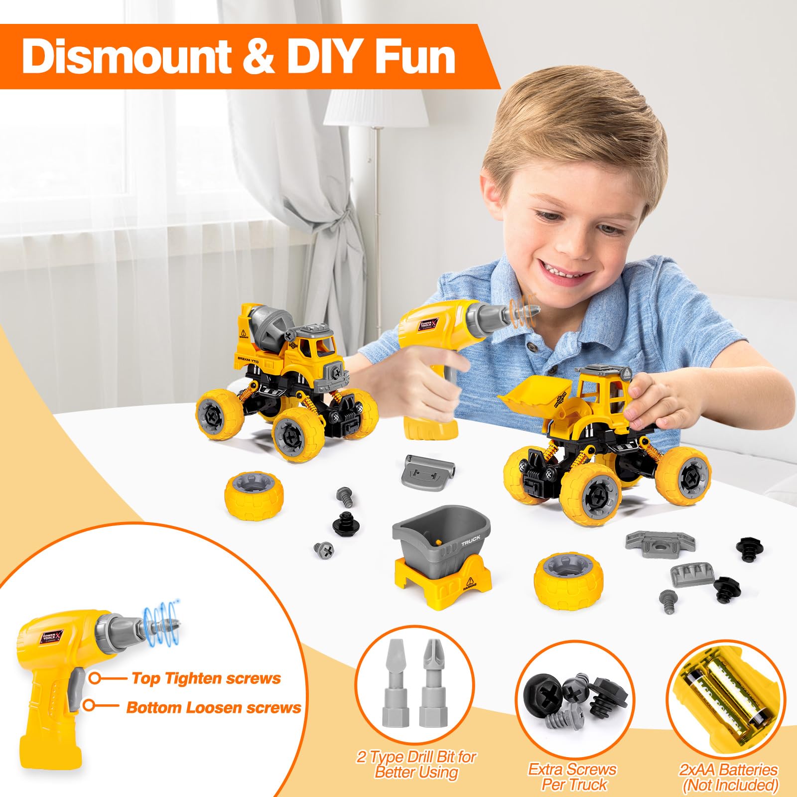 LUDILO take-apart bulldozer toy enhances problem-solving during assembly