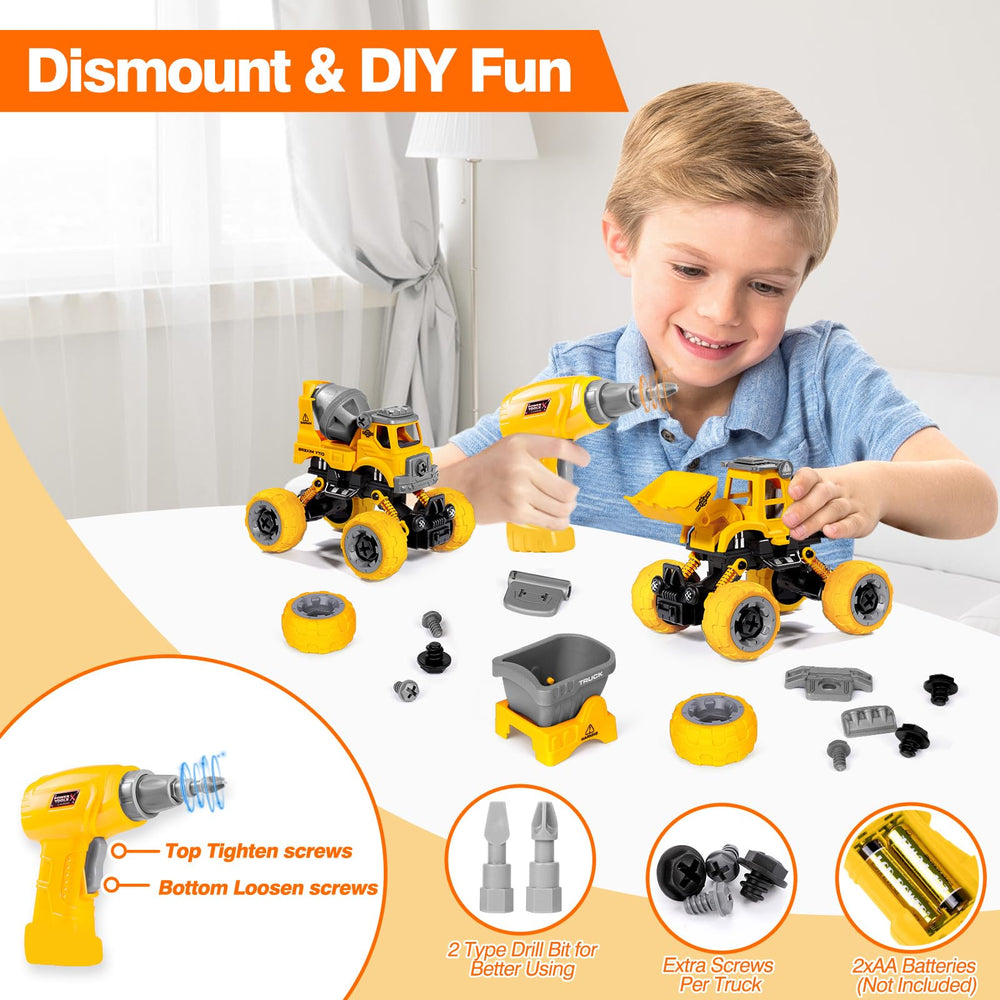 LUDILO take-apart bulldozer toy enhances problem-solving during assembly