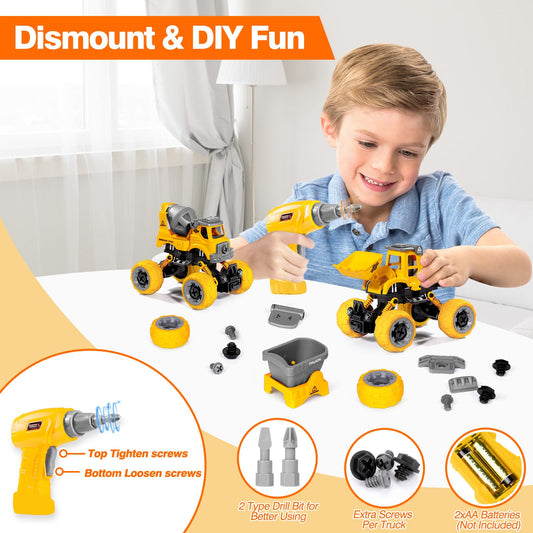 LUDILO take-apart bulldozer toy enhances problem-solving during assembly