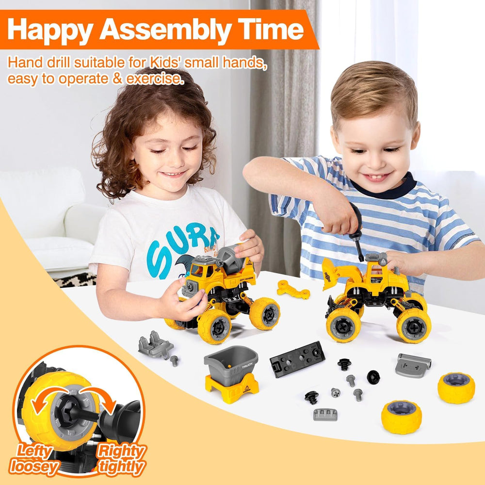 LUDILO take-apart cement mixer toy with rotating parts for exploration