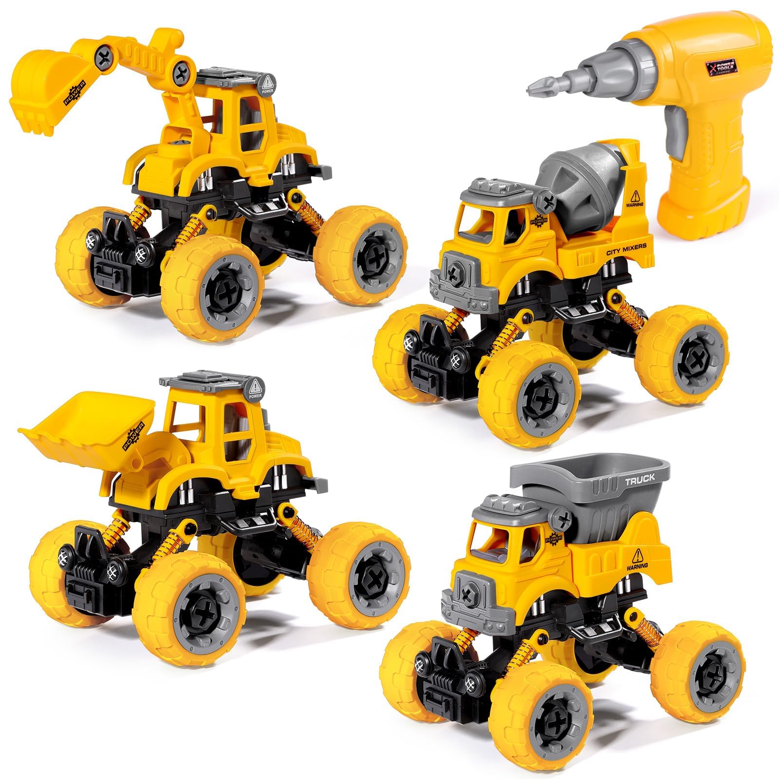 LUDILO take-apart excavator toy for kids promotes fine motor skills through hands-on play