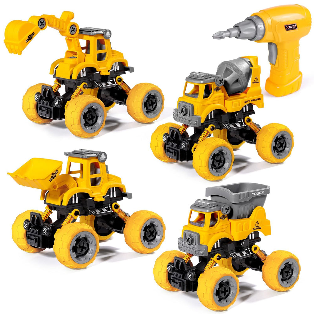 LUDILO take-apart excavator toy for kids promotes fine motor skills through hands-on play