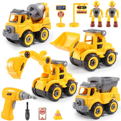 LUDILO toddler assembly excavator toy for imaginative play and fine motor practice.