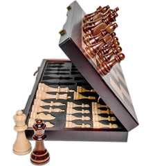 Ludoore 17-inch magnetic chessboard foldable for travel and easy setup