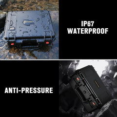 LUGECASE portable carry design makes shows easier to transport.