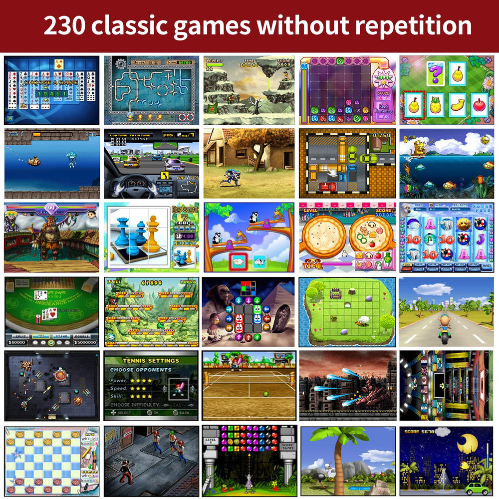 LUHYAUAN built-in 230 games for varied play styles.