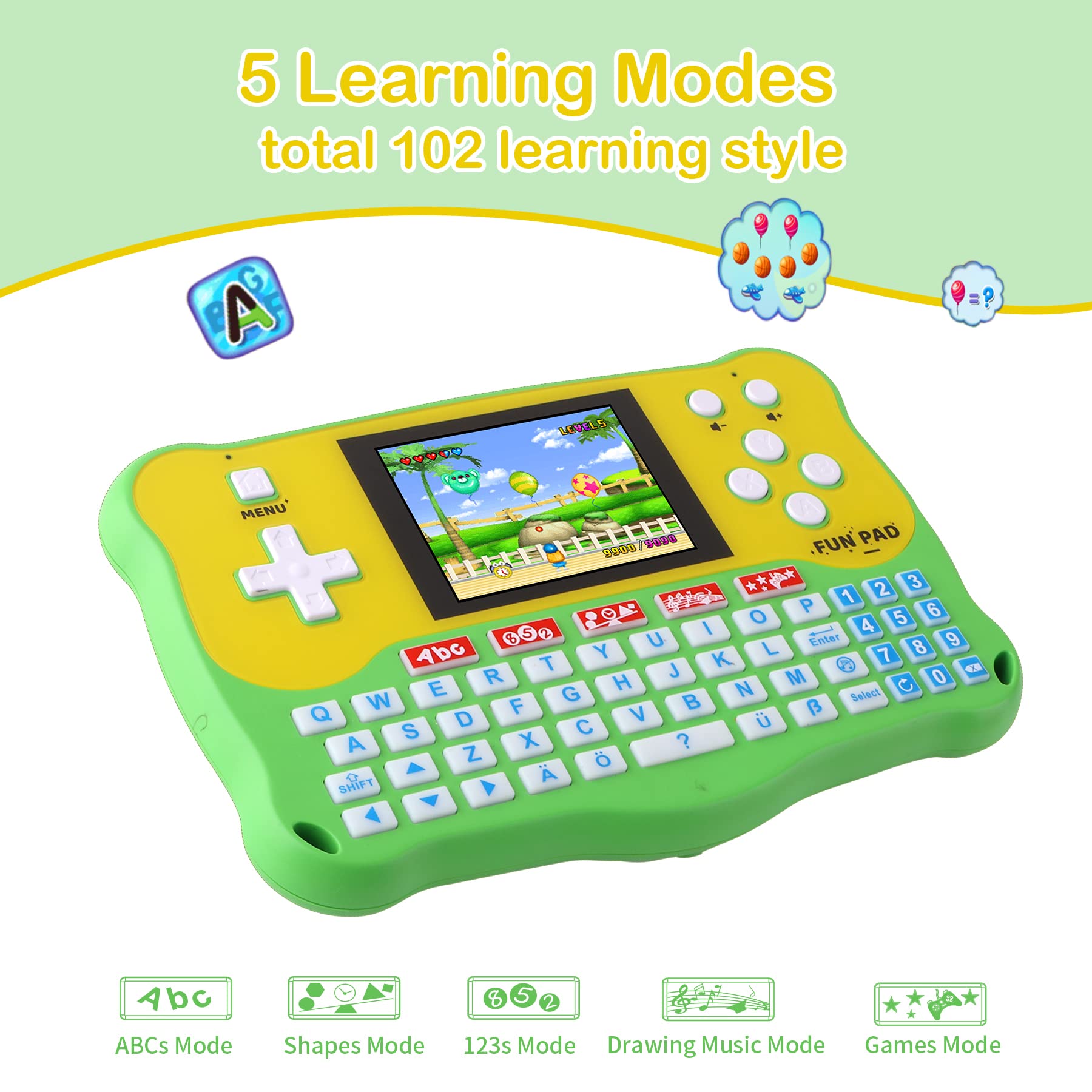 LUHYAUAN Kids Tablet learning activities interface for independent practice