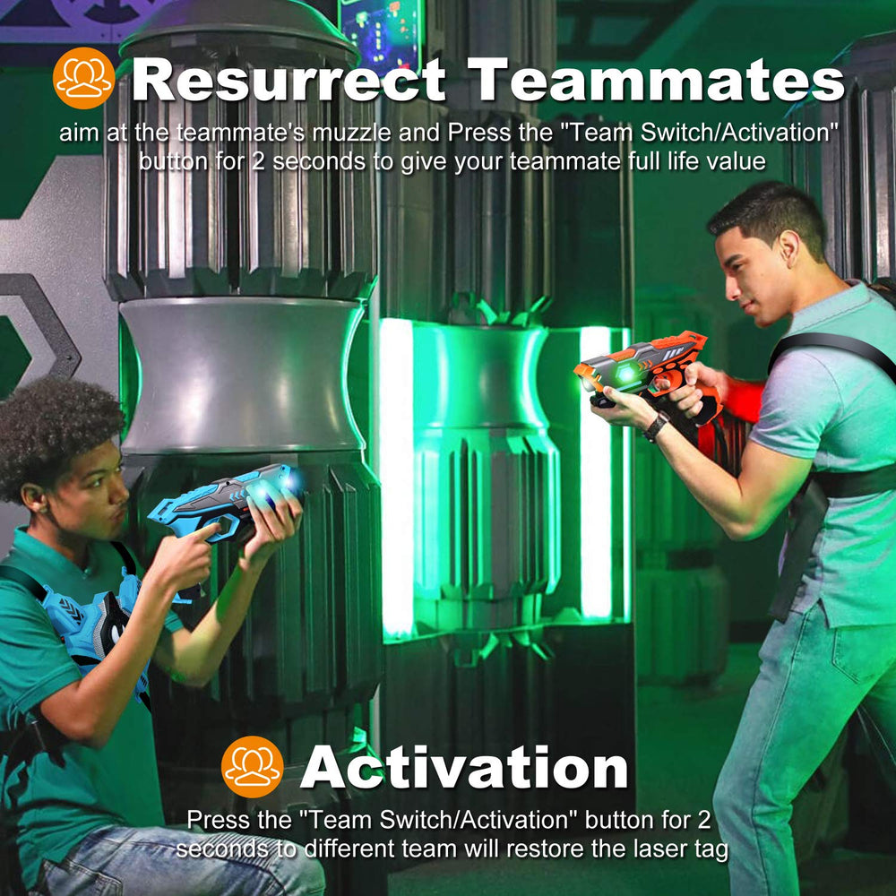 LUKAT laser tag gun mode pistol for quick target practice.