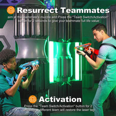 LUKAT laser tag gun mode pistol for quick target practice.
