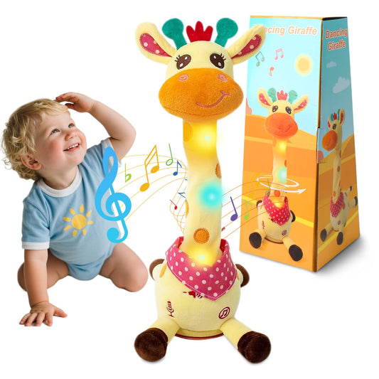 LUKETURE Dancing Giraffe Toy with face LED lights brightens playtime.