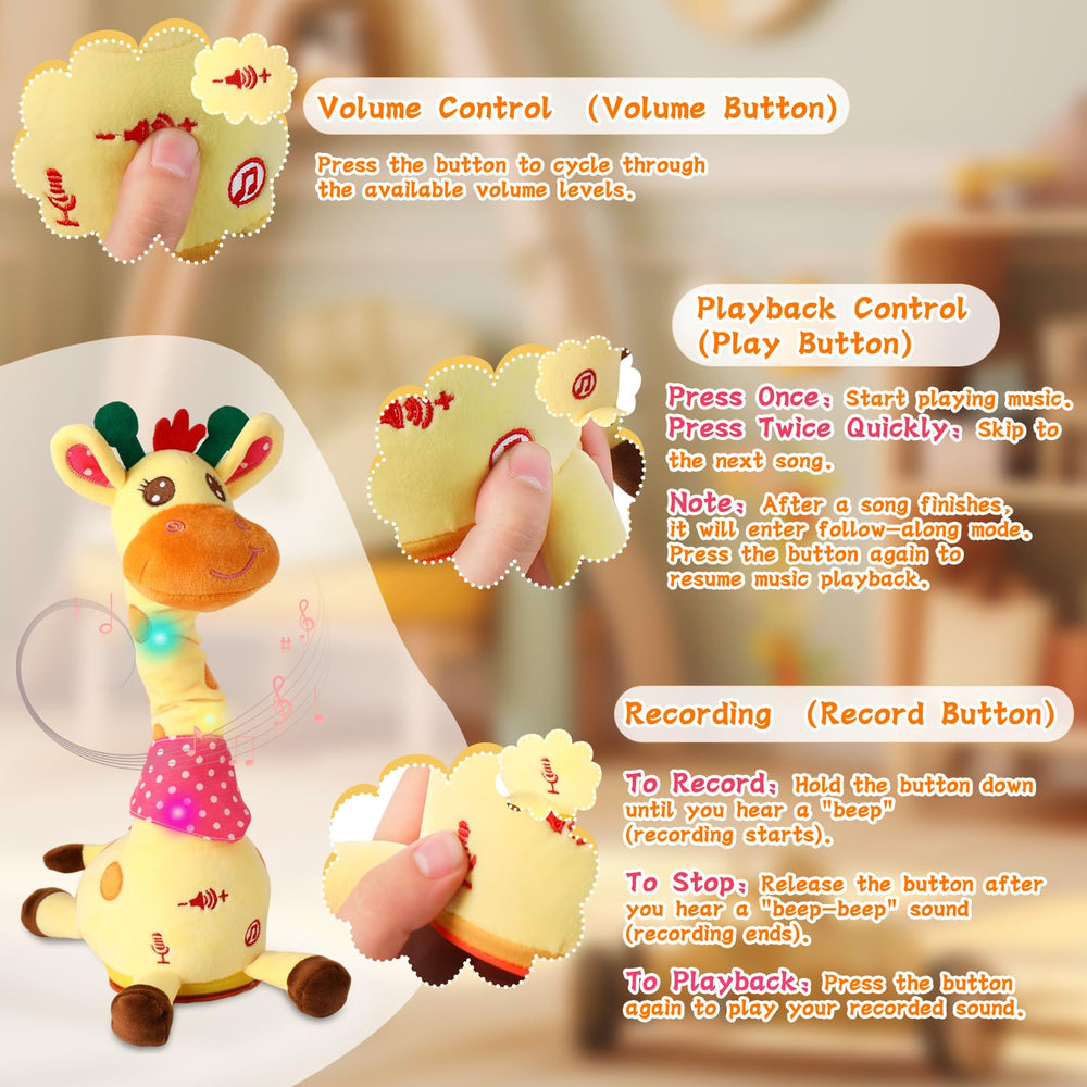 LUKETURE Giraffe Toy gift ready decor great for rooms.