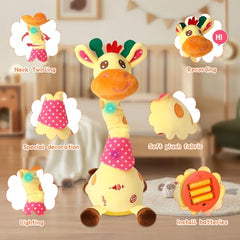 LUKETURE Giraffe Toy records and replays your voice for playful learning.