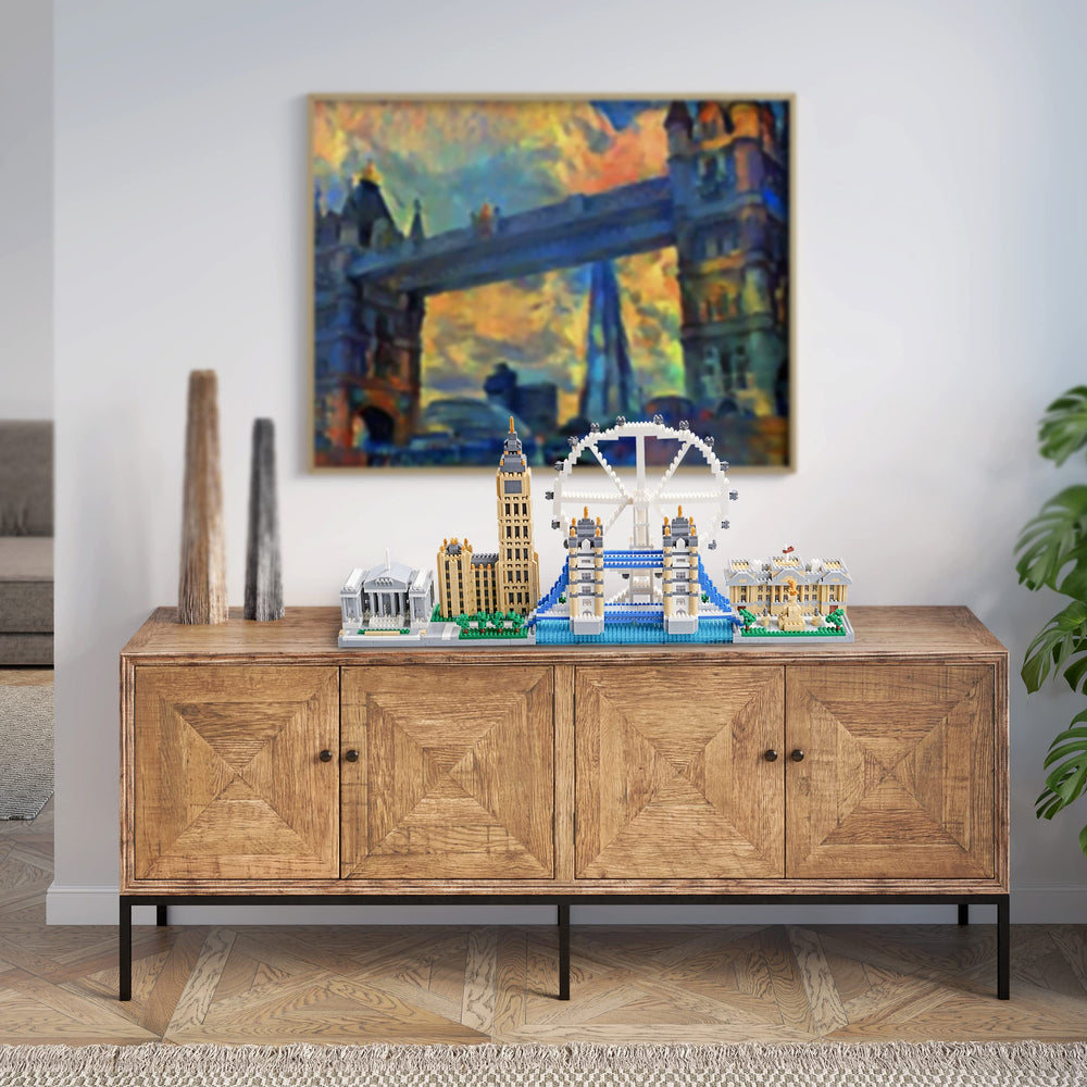 LUKHANG London Skyline Building Set complete assembly makes a striking centerpiece